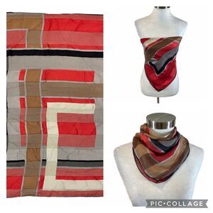 Vintage Hiroko Kapp Silk‎ Japanese Square Scarf